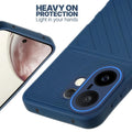 Silicone case for Vivo X200 FE 5G with raised edges for screen and camera protection in blue