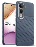Soft silicone back cover for Vivo Y400 Pro 5G in Grey with anti-slip grip and textured design