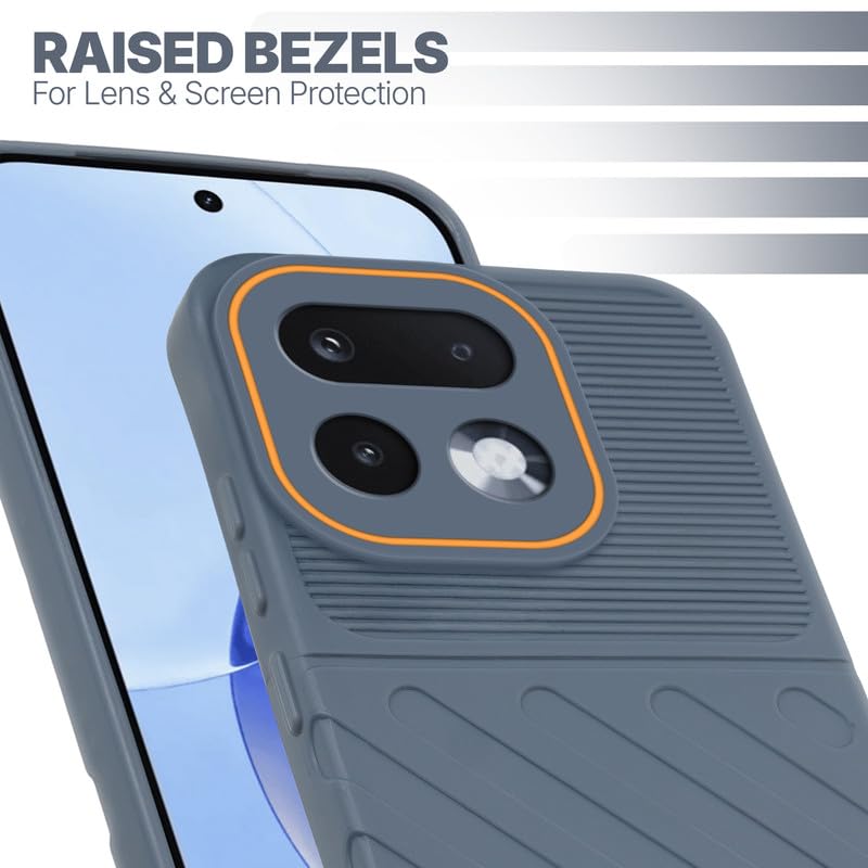 Slim Grey silicone back cover for Realme 16 Pro 5G with strong drop protection and soft feel