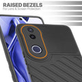 Slim Black silicone back cover for Vivo V50e 5G with strong drop protection and soft feel