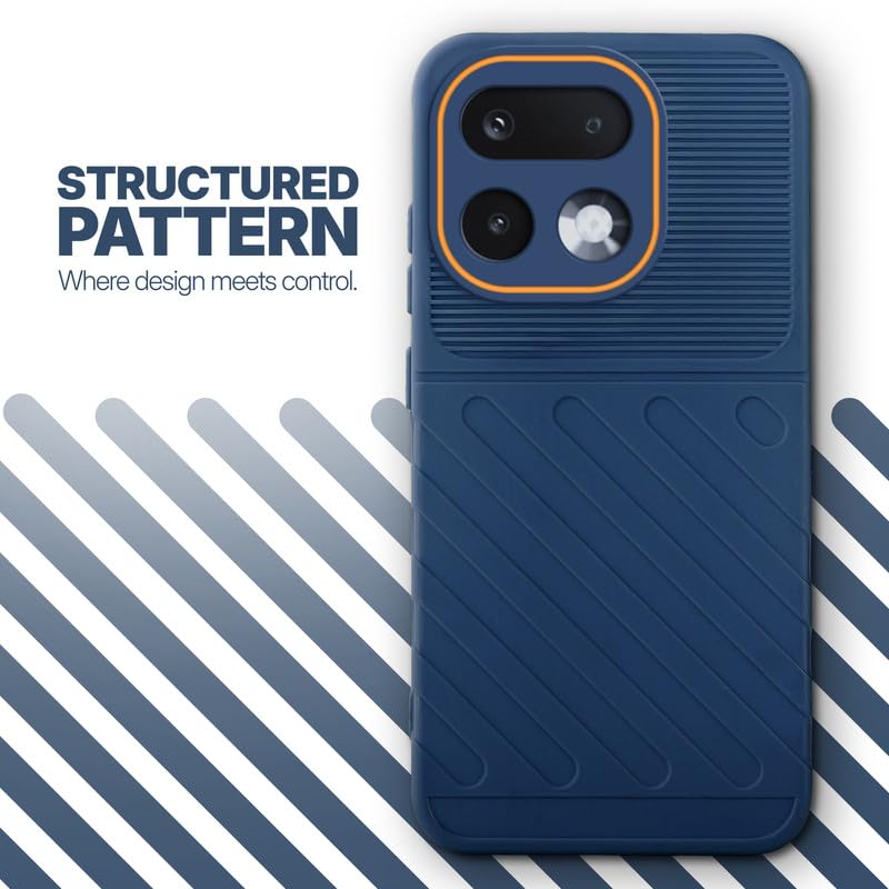 Textured soft silicone back cover for Realme 16 Pro 5G, blue finish with comfortable anti-slip grip