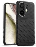 Lightweight and flexible silicone case for Vivo X200 FE 5G with raised camera protection – Black color