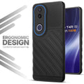 Soft silicone back cover for Vivo T4R 5G in Black with anti-slip grip and textured design