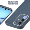 Silicone case for iQOO Z10x 5G with raised edges for screen and camera protection in Grey