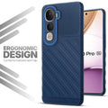 Lightweight and flexible silicone case for Vivo Y400 Pro 5G with raised camera protection – blue color