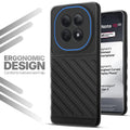 Soft silicone back cover for Redmi Note 15 5G in Black with anti-slip grip and textured design