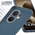 Vivo T4 Pro 5G Grey silicone case with raised camera ring for extra lens protection and stylish look