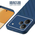 Silicone case for Realme P4 5G with raised edges for screen and camera protection in blue