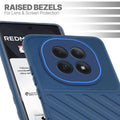 Slim blue silicone back cover for Redmi Note 15 5G with strong drop protection and soft feel