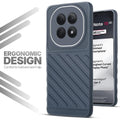 Soft silicone back cover for Redmi Note 15 5G in Grey with anti-slip grip and textured design