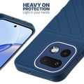 Silicone case for Realme 16 Pro 5G with raised edges for screen and camera protection in blue