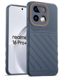 Lightweight and flexible silicone case for Realme 16 Pro Plus 5G with raised camera protection – Grey color