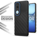 Soft silicone back cover for iQOO Z10R 5G in Black with anti-slip grip and textured design