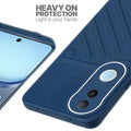 Silicone case for iQOO Z10R 5G with raised edges for screen and camera protection in blue