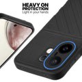 Silicone case for Vivo X200 FE 5G with raised edges for screen and camera protection in Black