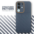 Textured soft silicone back cover for Vivo T4x 5G, Grey finish with comfortable anti-slip grip