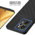 Silicone case for Realme 15 5G with raised edges for screen and camera protection in Black