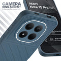 Redmi Note 15 Pro 5G Grey silicone case with raised camera ring for extra lens protection and stylish look