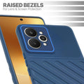 Slim blue silicone back cover for Realme 15 5G with strong drop protection and soft feel