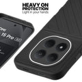 Silicone case for Redmi Note 15 Pro 5G with raised edges for screen and camera protection in Black