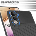 Slim Black silicone back cover for Vivo Y400 Pro 5G with strong drop protection and soft feel