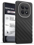 Lightweight and flexible silicone case for Redmi Note 15 5G with raised camera protection – Black color
