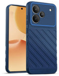 Lightweight and flexible silicone case for Realme P4 5G with raised camera protection – blue color