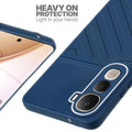 Silicone case for Vivo Y400 Pro 5G with raised edges for screen and camera protection in blue