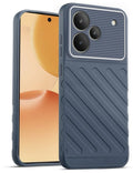 Lightweight and flexible silicone case for Realme P4 5G with raised camera protection – Grey color