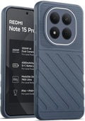Lightweight and flexible silicone case for Redmi Note 15 Pro 5G with raised camera protection – Grey color