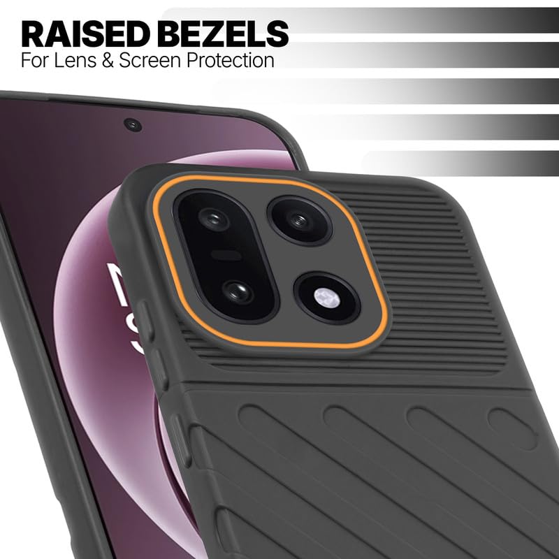 Slim Black silicone back cover for OnePlus 15 5G with strong drop protection and soft feel