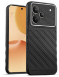 Lightweight and flexible silicone case for Realme P4 5G with raised camera protection – Black color
