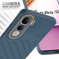 Vivo Y400 Pro 5G Grey silicone case with raised camera ring for extra lens protection and stylish look