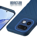 Silicone case for Realme 16 Pro 5G with raised edges for screen and camera protection in blue