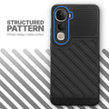 Textured soft silicone back cover for Vivo Y400 Pro 5G, Black finish with comfortable anti-slip grip