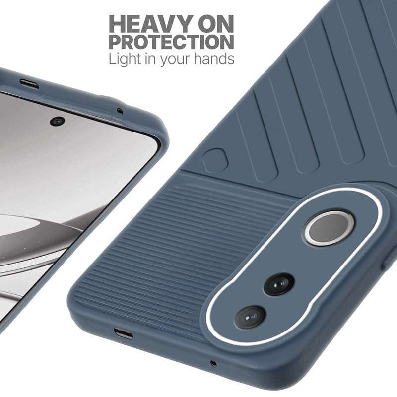 Silicone case for Vivo V50 5G with raised edges for screen and camera protection in Grey