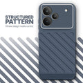 Textured soft silicone back cover for Realme P4 5G, Grey finish with comfortable anti-slip grip