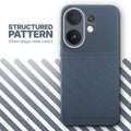 Textured soft silicone back cover for Vivo V60 5G, Grey finish with comfortable anti-slip grip