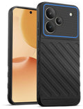 Lightweight and flexible silicone case for Realme P4 5G with raised camera protection – Black color