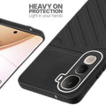 Silicone case for Vivo Y400 Pro 5G with raised edges for screen and camera protection in Black