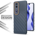 Soft silicone back cover for Vivo V50e 5G in Grey with anti-slip grip and textured design
