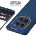 Silicone case for Redmi Note 15 5G with raised edges for screen and camera protection in blue