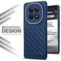 Soft silicone back cover for Redmi Note 15 5G in blue with anti-slip grip and textured design