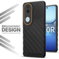 Soft silicone back cover for iQOO Z10R 5G in Black with anti-slip grip and textured design