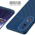 Silicone case for Vivo T4R 5G with raised edges for screen and camera protection in blue