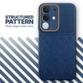 Textured soft silicone back cover for Vivo T4x 5G, blue finish with comfortable anti-slip grip