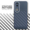Textured soft silicone back cover for Vivo V50 5G, Grey finish with comfortable anti-slip grip