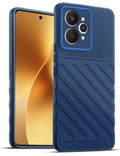 Lightweight and flexible silicone case for Realme 15 5G with raised camera protection – blue color
