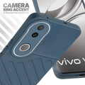 Vivo V50 5G Grey silicone case with raised camera ring for extra lens protection and stylish look