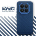 Textured soft silicone back cover for Redmi Note 15 Pro 5G, blue finish with comfortable anti-slip grip